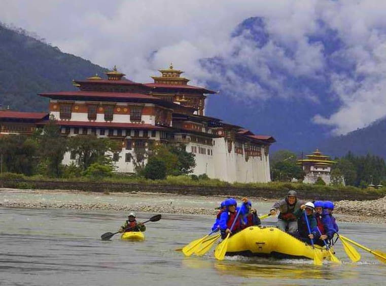 White water rafting in Bhutan